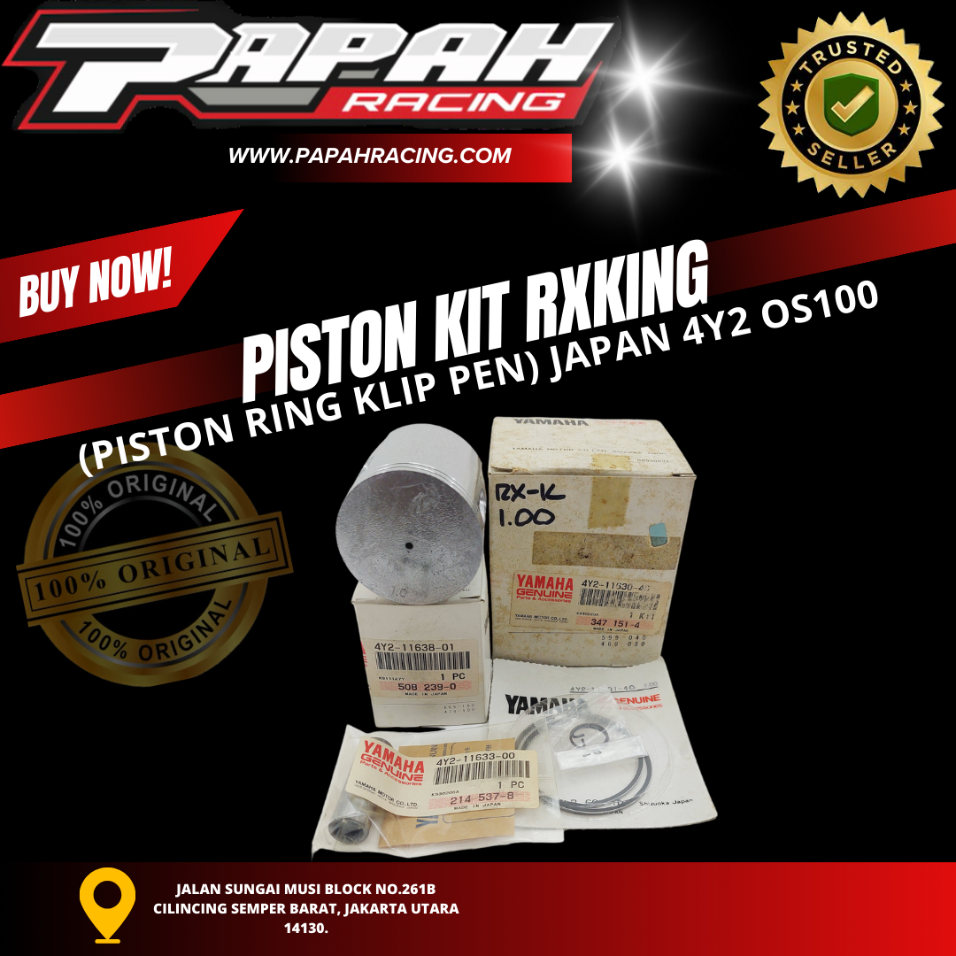 PISTONKIT RXKING (PISTON RING KLIP PEN) JAPAN 4Y2 OS100